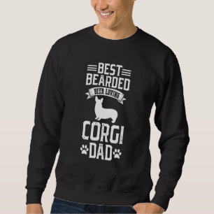 Best Bearded Beer Lovin Dog Dad Corgi Dad Sweatshirt