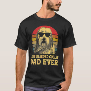 Best Bearded Collie Dad Ever Dog Retro Vintage T-Shirt