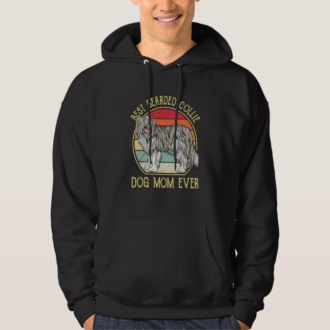 Best Bearded Collie Dog Mom Hoodie (Front)