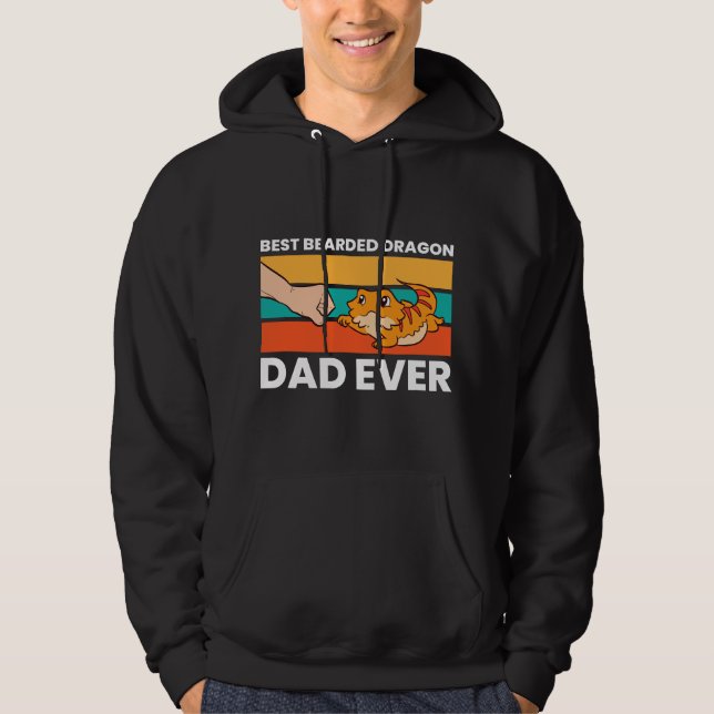 Best Bearded Dragon Dad Ever Lizard Bearded Dragon Hoodie (Front)