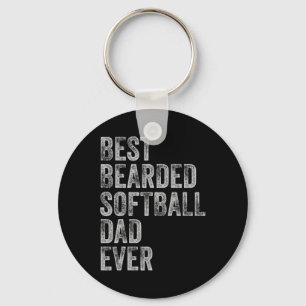 Best Bearded Softll Dad Fathers Day  Keychain