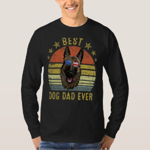 Best Belgian Malinois Dad Ever Vintage Dog T-Shirt