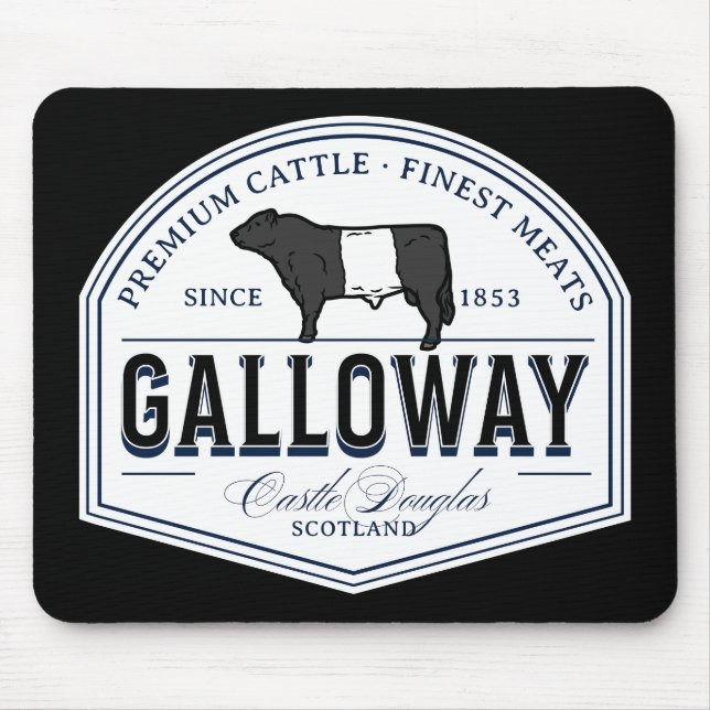 Best Belted Galloway Cattle Breed Badge Belties Mouse Pad (Front)