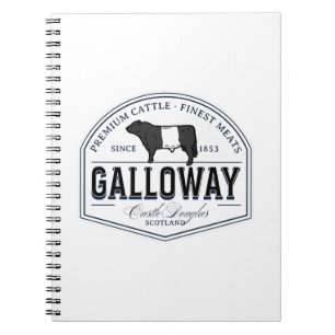 Best Belted Galloway Cattle Breed Badge Belties Notebook