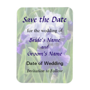 Best Bet Iris Save the Date Magnet