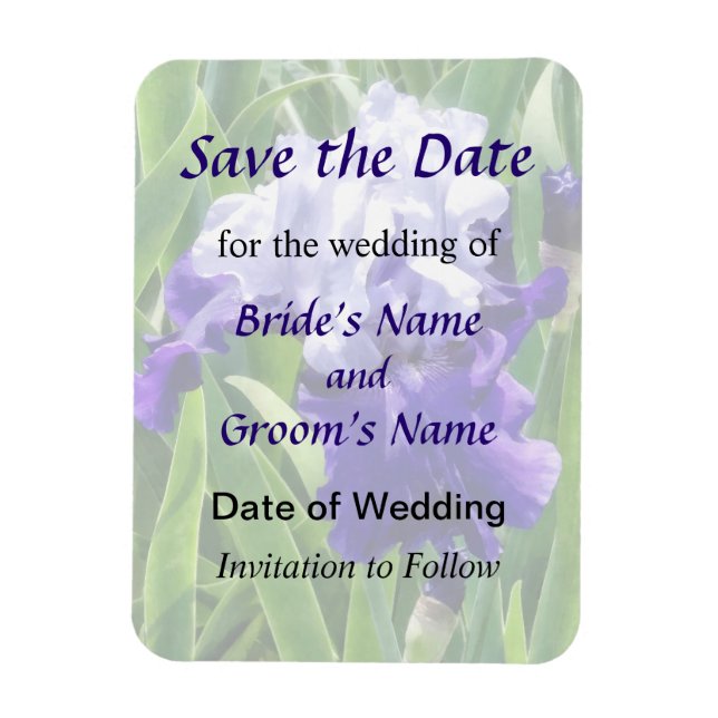 Best Bet Iris Save the Date Magnet (Vertical)