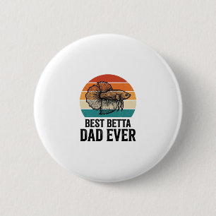 Best Betta Dad Ever Vintage Fish Design_1 2 Inch Round Button