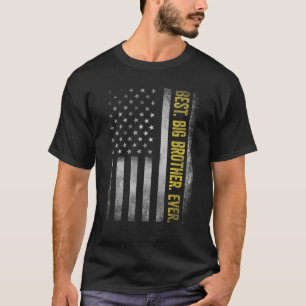 Best Big Brother Ever Vintage American Flag For Fa T-Shirt