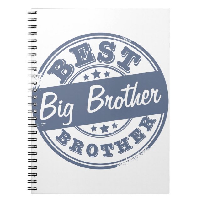Best Big Brother - rubber stamp effect - Notebook (Front)