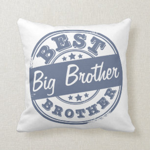 Best Big Brother - rubber stamp effect - Throw Pillow