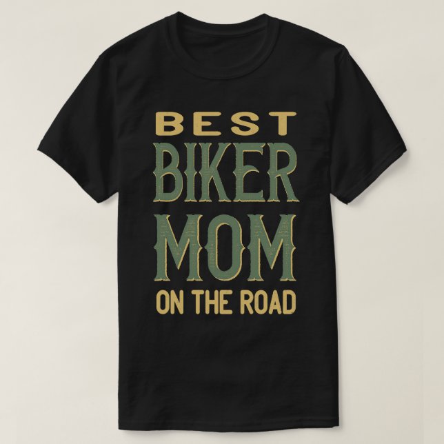 Best Biker Mom T-Shirt (Design Front)