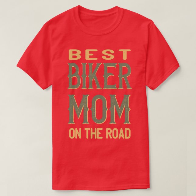 Best Biker Mom T-Shirt (Design Front)