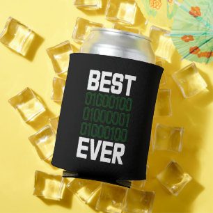 Best Binary DAD Ever Tech Coder Drink Can Cooler