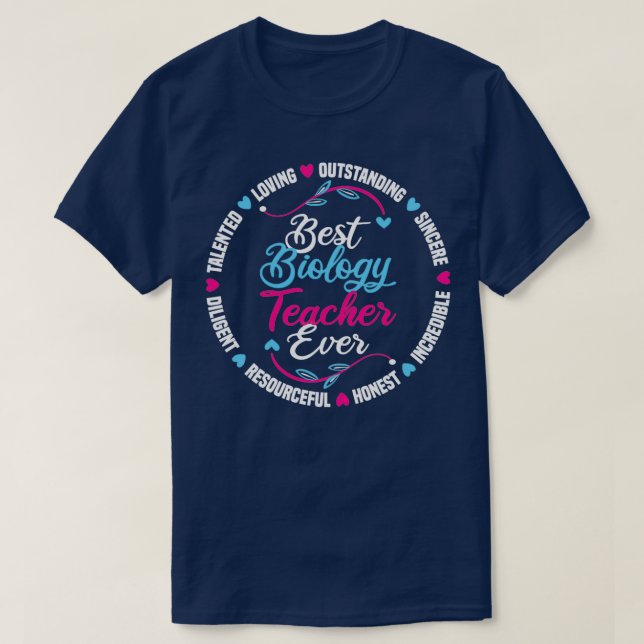 Best Biology Teacher Ever T-Shirt (Design Front)