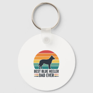 Best Blue Heeler Dad Ever Vintage Dog Dad Design_1 Keychain