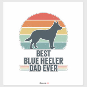 Best Blue Heeler Dad Ever Vintage Dog Shirt Design