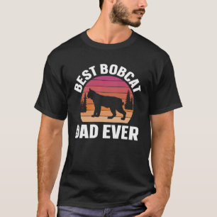 Best Bobcat Dad Retro Animal T-Shirt