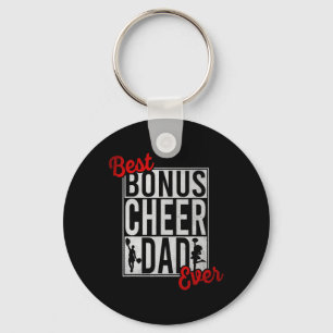 Best Bonus Cheer Dad Ever Cheerleading Keychain