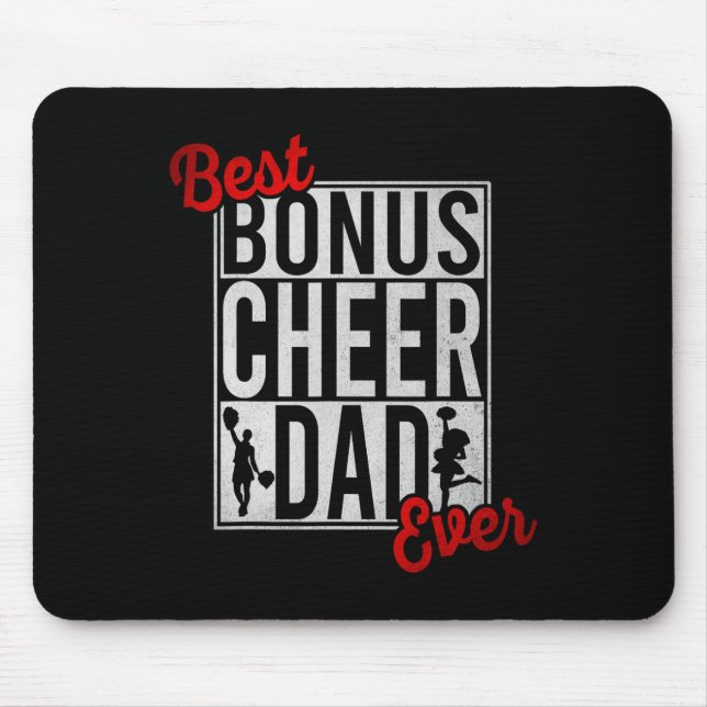 Best Bonus Cheer Dad Ever Cheerleading  Mouse Pad (Front)