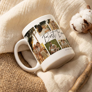 Best Bonus Dad 10 Photo Collage Keepake Coffee Mug