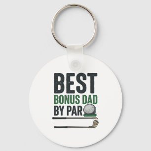 Best Bonus Dad by Par Golf Shirt Design_1 Keychain
