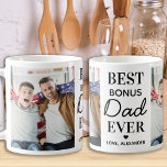 Best BONUS DAD Ever Custom 2 Photo Father's Day Coffee Mug<br><div class="desc">Surprise your bonus dad or step dad this fathers day with a personalized photo coffee mug. "Best Bonus DAD Ever ." Personalize this bonus dad mug with favourite photos, message and name.. Visit our collection for the best dad father's day gifts and personalized dad gifts. COPYRIGHT © 2020 Judy Burrows,...</div>