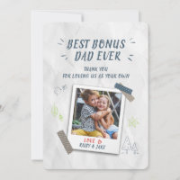 Best Bonus Dad Fathers Day Stepdad Custom Photo