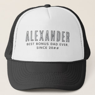 Best Bonus Dad Since 20XX Modern Simple Preppy Trucker Hat