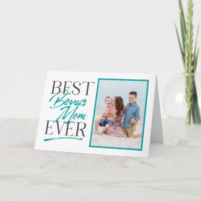 Best Bonus Mom Ever Stepmom Mothers Day Card (Front)