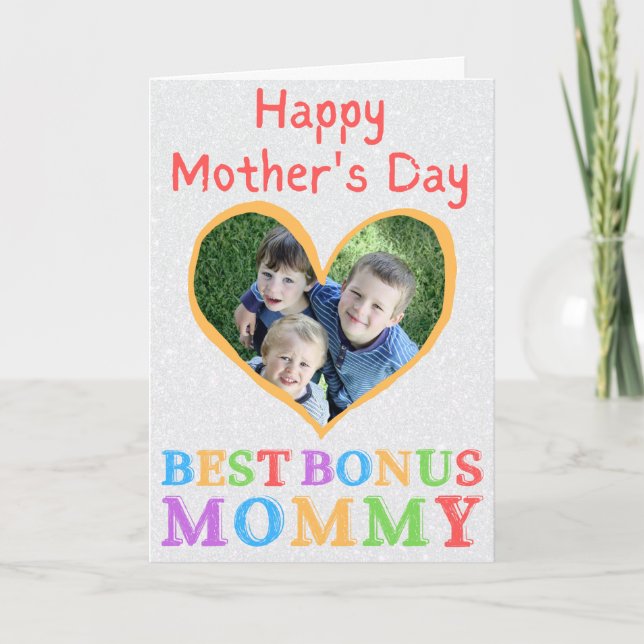 Best Bonus Mommy Mother's Day Photo Card (Front)