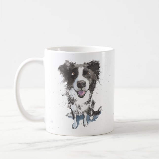 Best Border Collie Dad ever personalized Sheepdog Coffee Mug (Left)