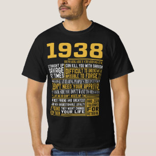 Best Born in 1938 Facts for Mens, Womens, Bday Gif T-Shirt