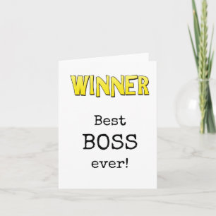 Best Boss, Appreciation Card