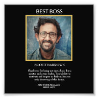 Best Boss award with photo