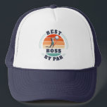 Best Boss By Par Custom Retro Golf Employer Trucker Hat<br><div class="desc">Best Boss By Par design you can customize for the recipient of this cute golf theme design. Perfect gift for Boss Day or any special occasion. 

The text "BOSS" can be customized with any moniker by clicking the "Personalize" button above.</div>