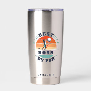Best Boss By Par Retro Retirement Golf Lover Swag Insulated Tumbler