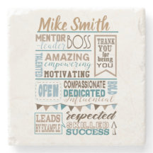 Best Boss desk Appreciation Gift Coaster