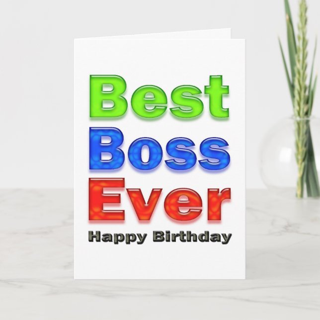 Best Boss Ever Birthday Card for Your Boss (Front)
