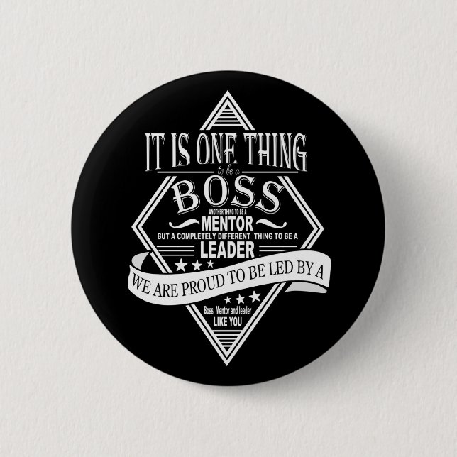 Best boss ever button badge (Front)