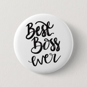Best boss ever button badge