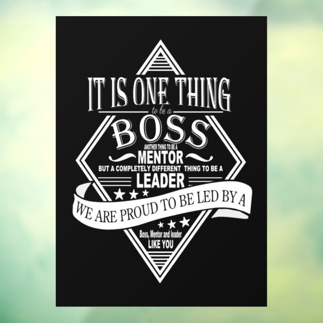 Best boss ever button badge window cling (Sheet 3)