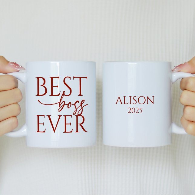 Best Boss Ever Personalized Coffee Mug (Créateur téléchargé)