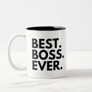 BEST BOSS EVER Personalized  Two-Tone Coffee Mug
