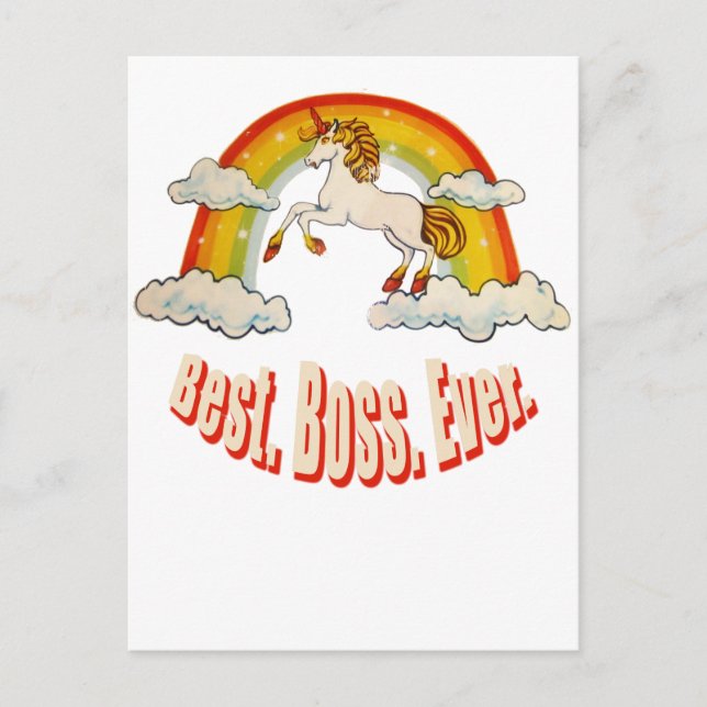 Best Boss Ever Postcard (Front)