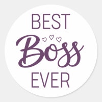 Best Boss Ever Puple Calligraphy