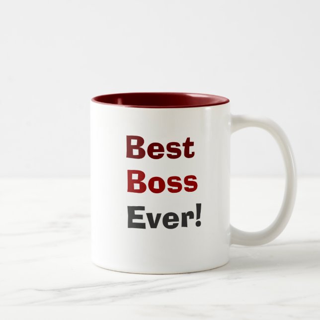 Best Boss Ever! Two-Tone Coffee Mug (Right)