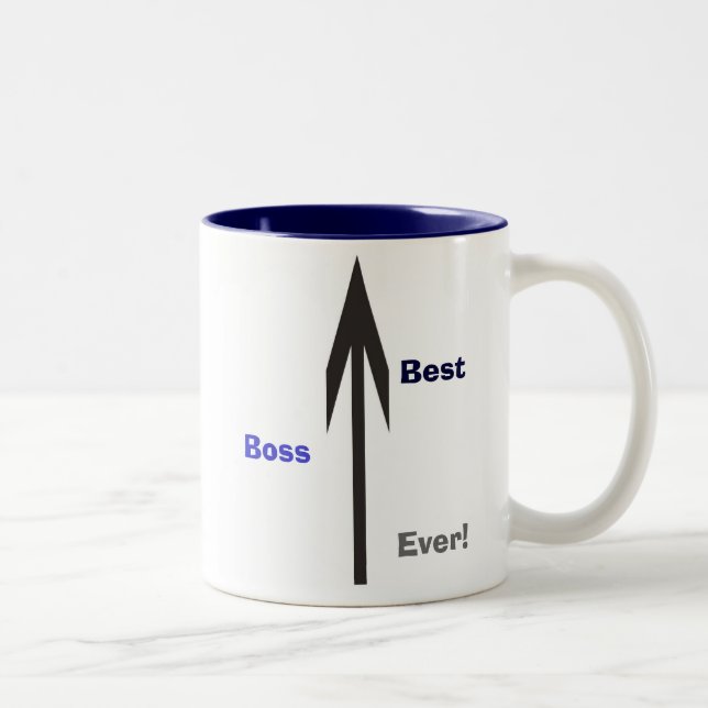 Best Boss Ever! Two-Tone Coffee Mug (Right)