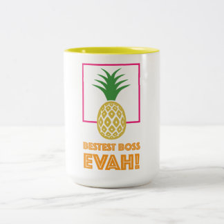 Best boss ever Two-Tone coffee mug