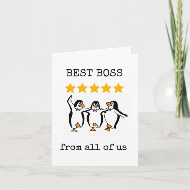Best Boss From All of Us Card (Front)
