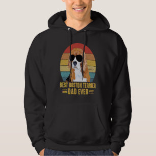Best Boston Terrier Dad Ever Funny For Dog Caretak Hoodie